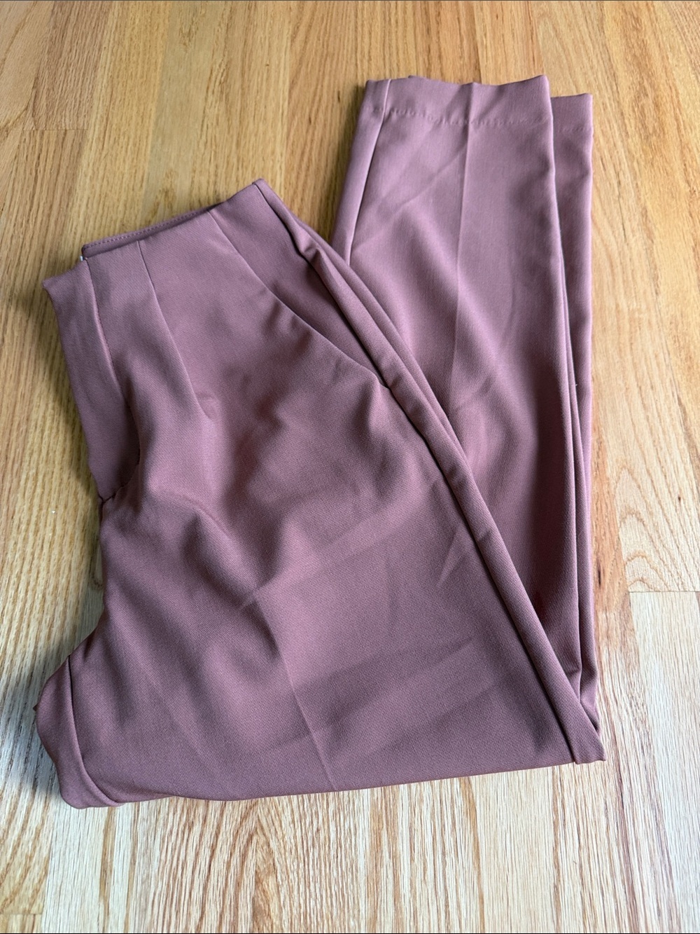a new day Mauve High-Rise Straight-Leg Trousers